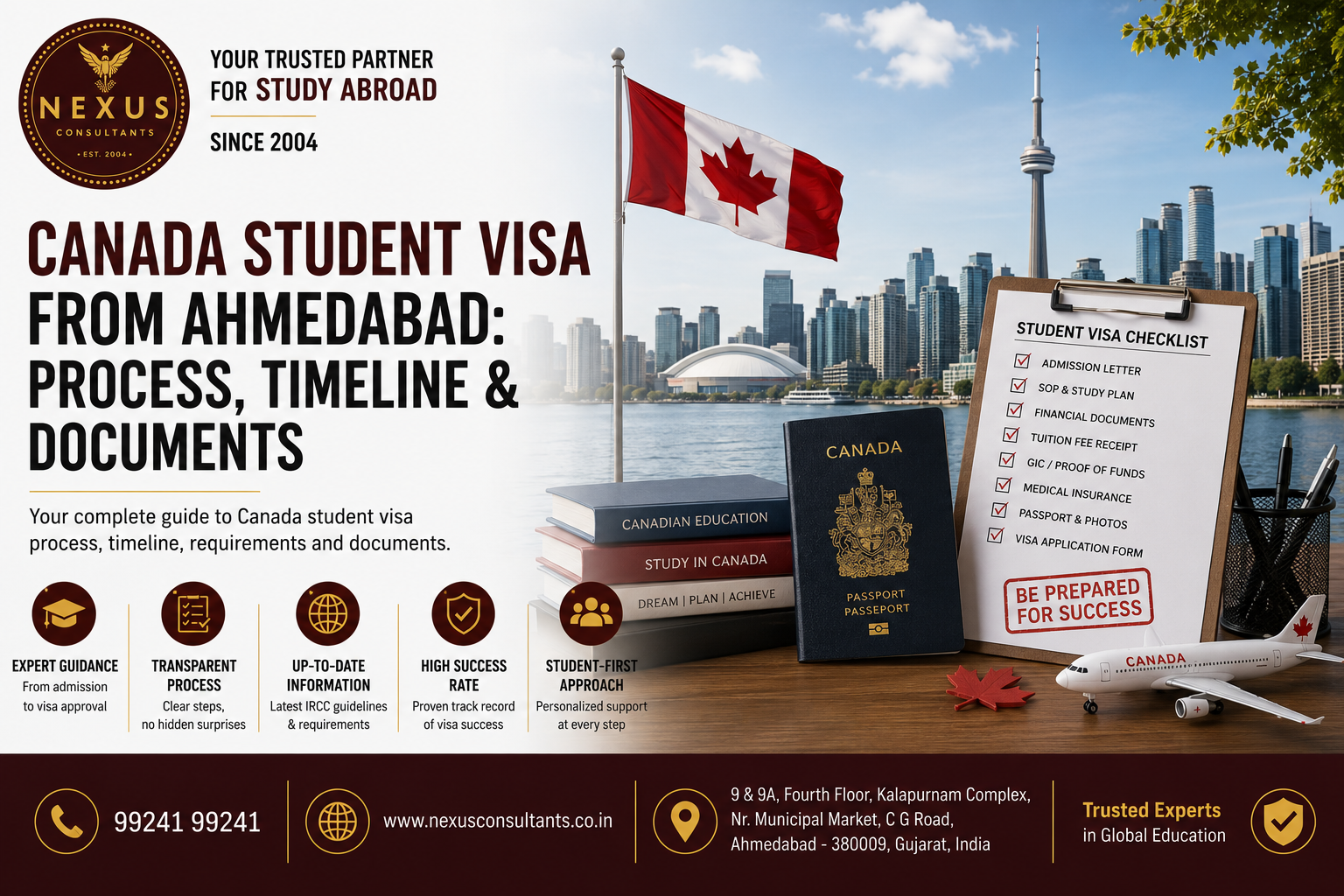 Canada Student Visa from Ahmedabad: Process, Timeline & Documents