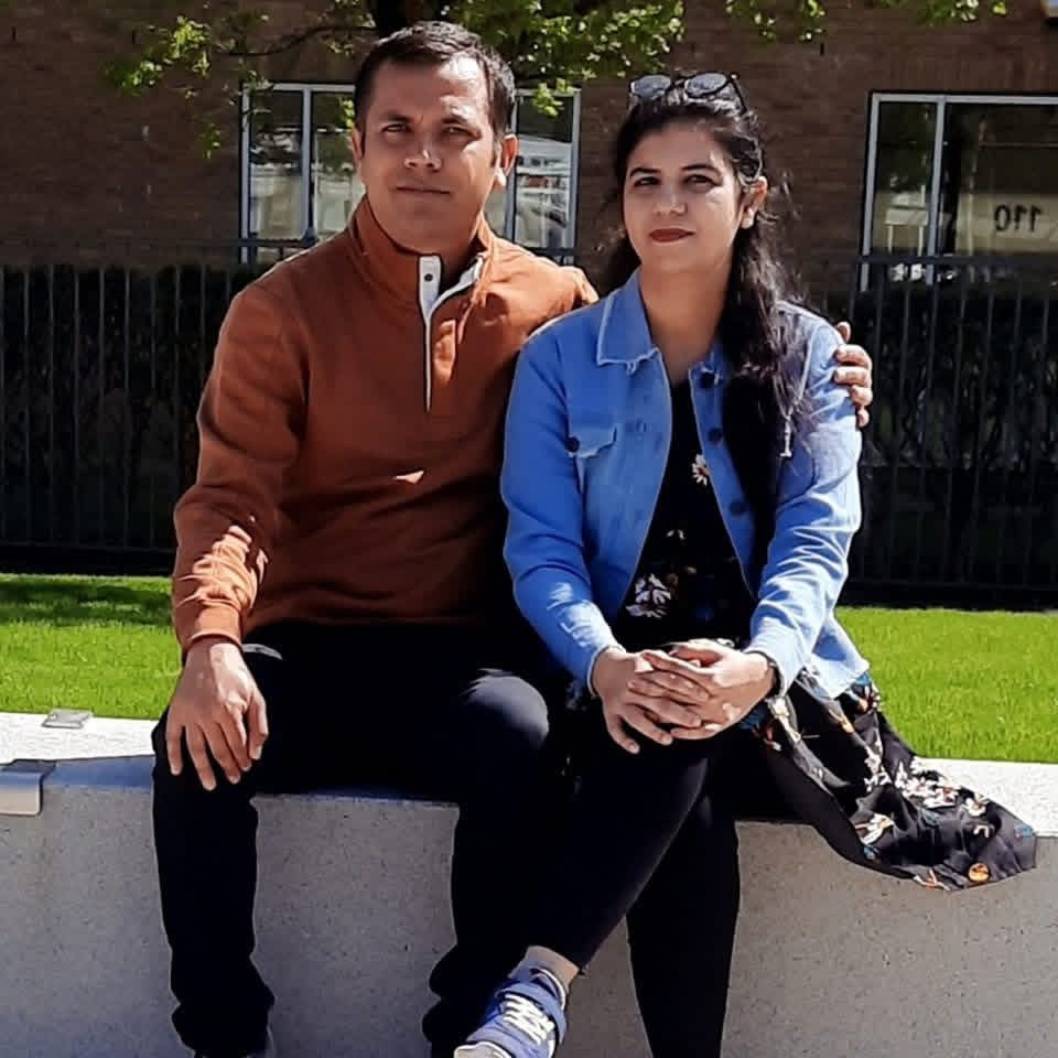 Badal Joshi with his partner after receiving UK Student Dependent Visa through Nexus Consultants