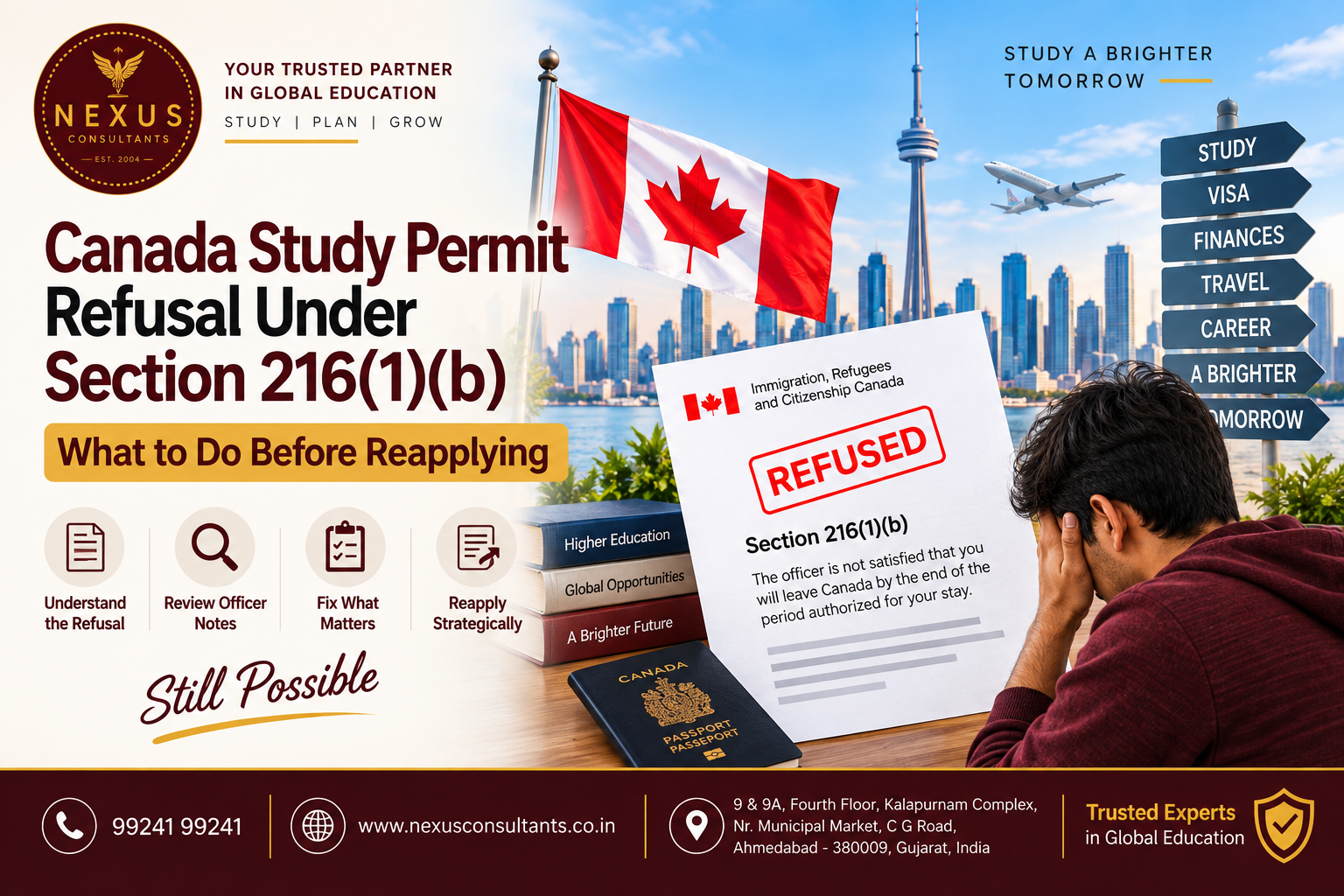 Canada Study Permit Refusal Under Section 216(1)(b)
