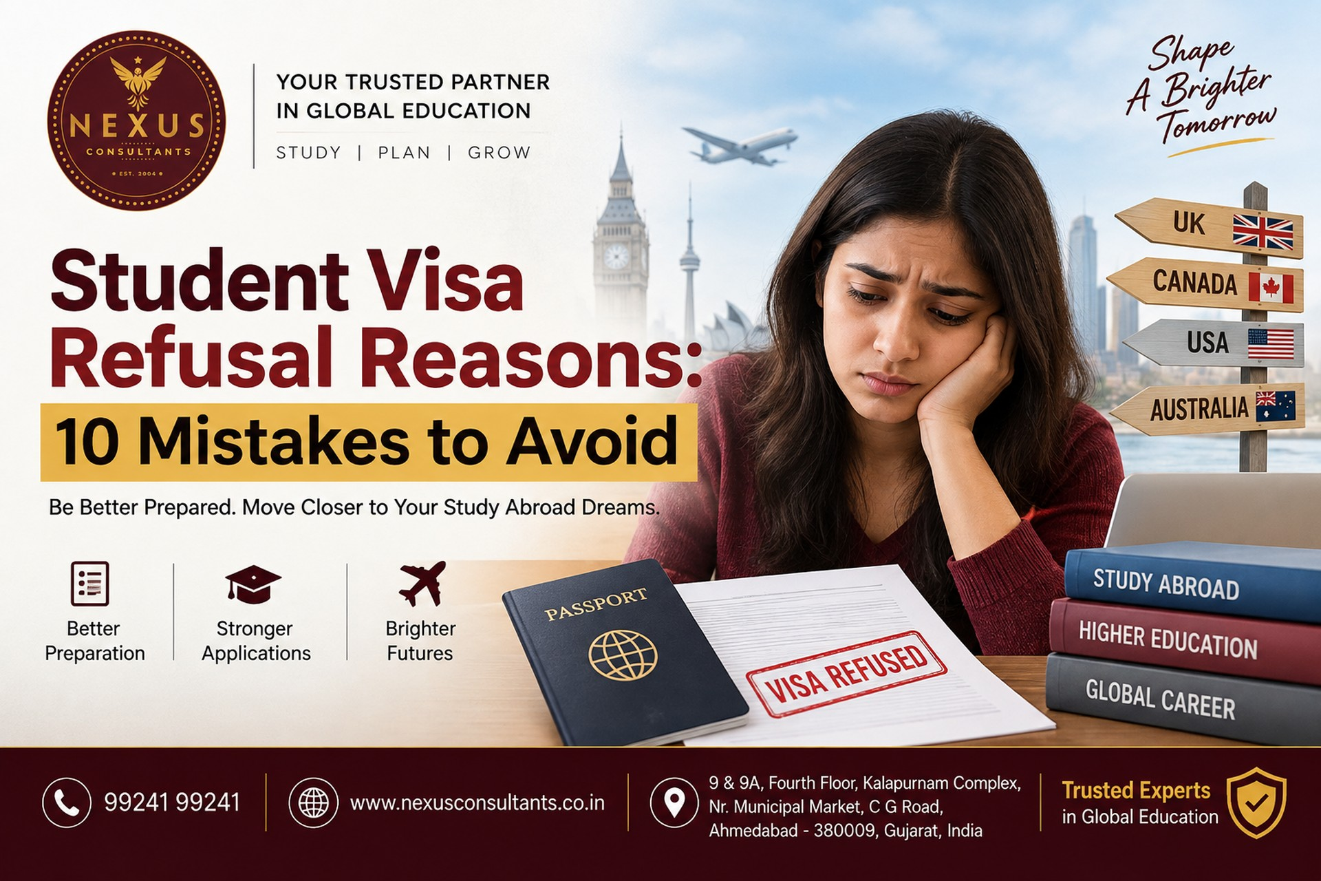 Student Visa Refusal Reasons: 10 Mistakes to Avoid