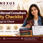 Study abroad consultant safety checklist covering passport documents and portal access